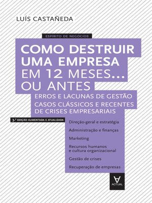 cover image of Como Destruir uma Empresa em 12 meses... ou antes--3ª Edição
